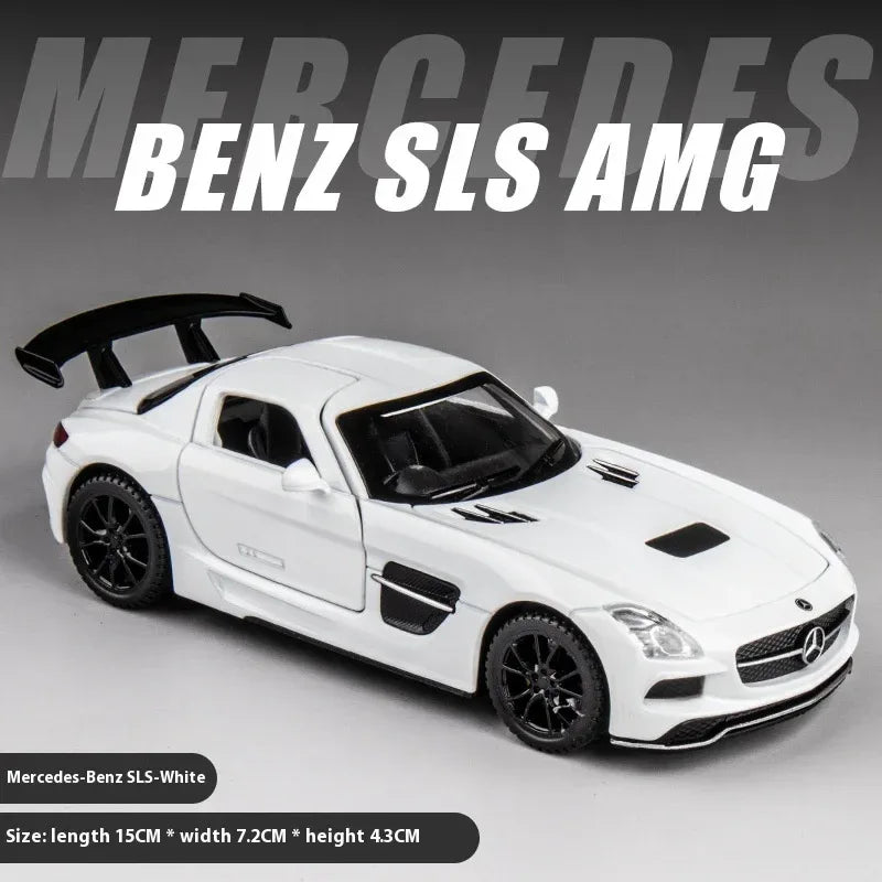 1:32 Mercedes SLS AMG Diecast Alloy Model Car With Sound And Light - ToylandEU