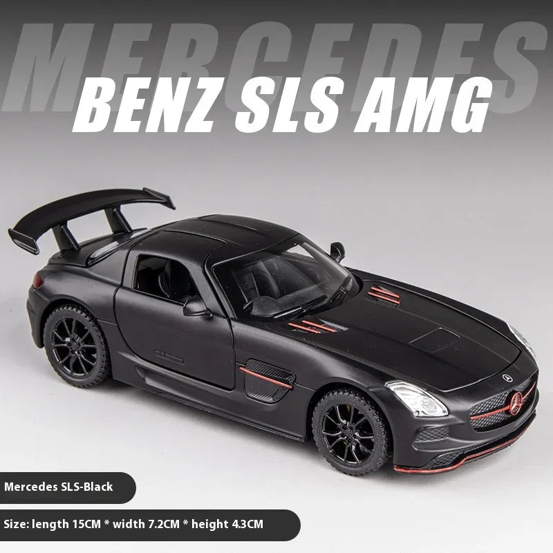 1:32 Mercedes SLS AMG Diecast Alloy Model Car With Sound And Light - ToylandEU