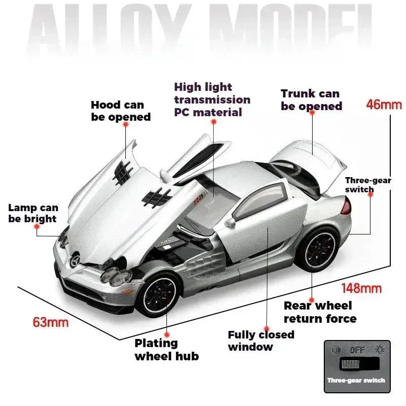  1:32 Metal Diecast Mercedes SLR McLaren 722S Roadster -  ToylandEU™