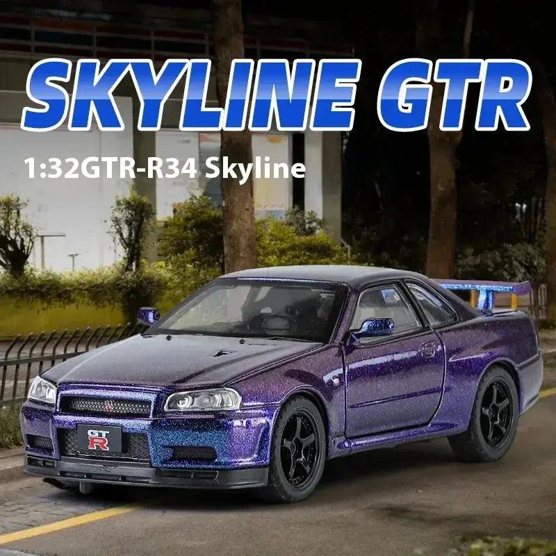  1:32 Nissan GTR R34 Alloy Diecast Car With Sound Light -  ToylandEU™