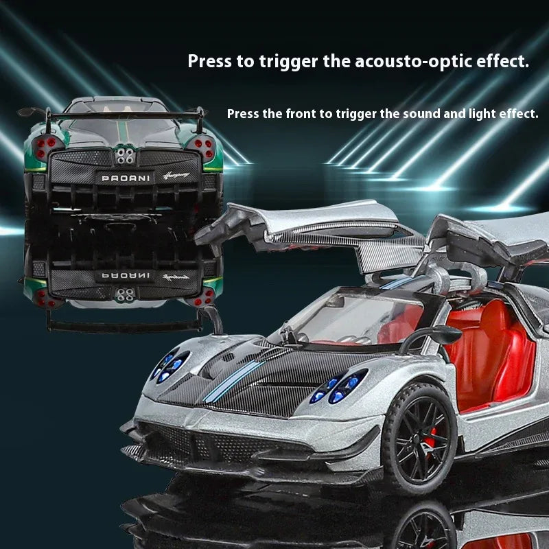 1:32 Pagani Huayra BC Diecast Metal Car With Sound And Light - ToylandEU