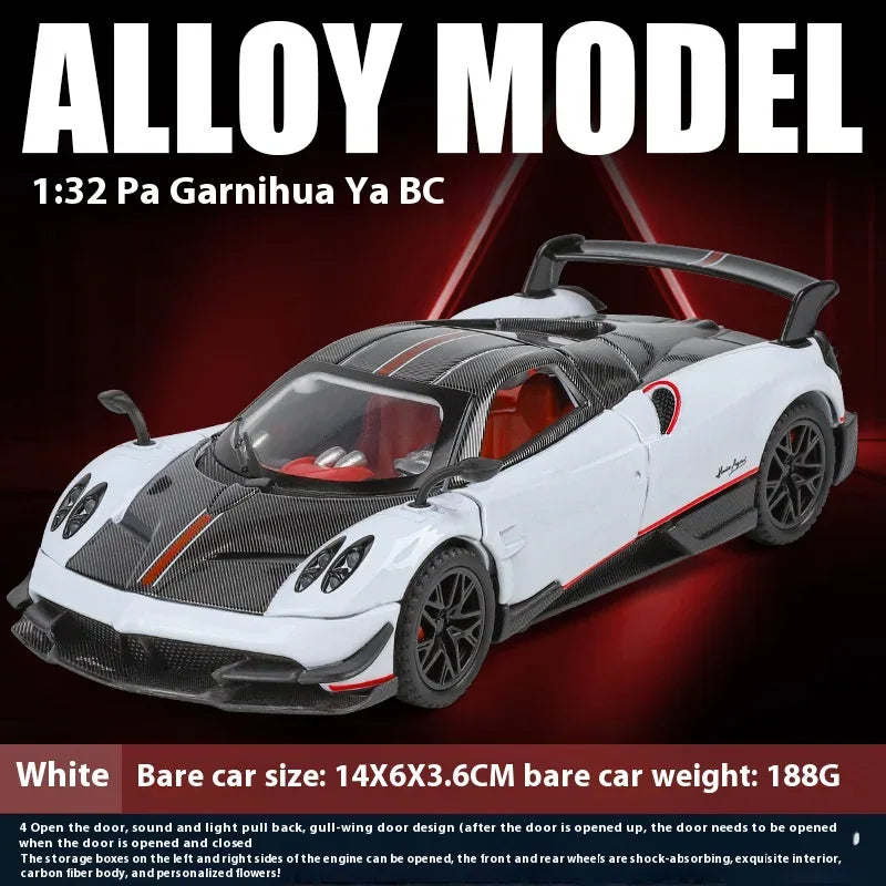 1:32 Pagani Huayra BC Diecast Metal Car With Sound And Light - ToylandEU