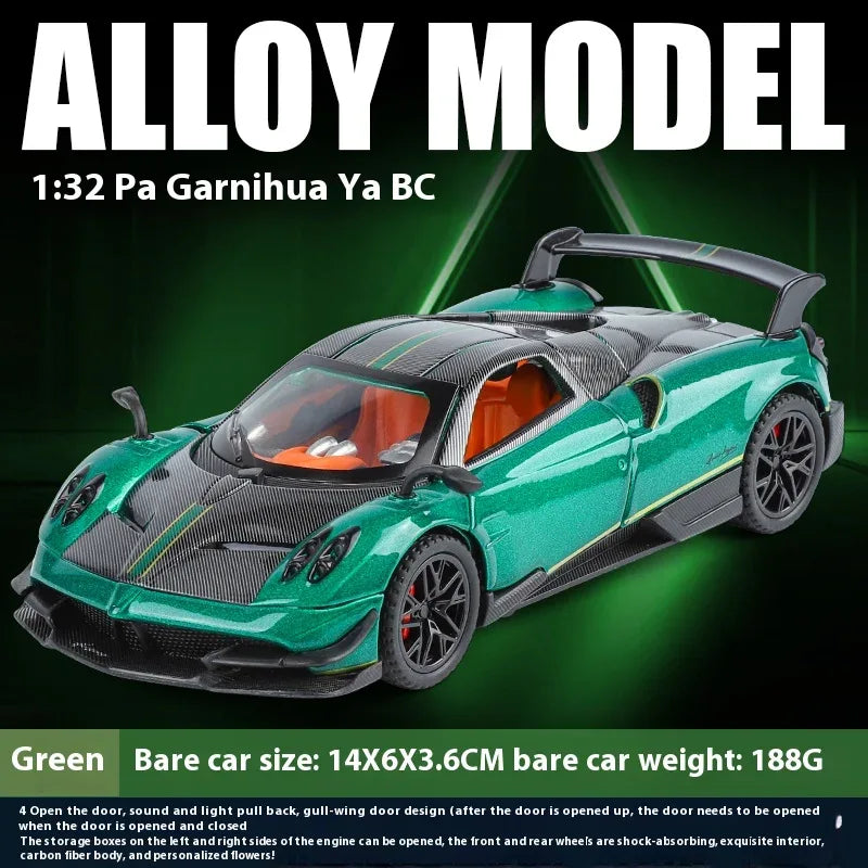 1:32 Pagani Huayra BC Diecast Metal Car With Sound And Light - ToylandEU