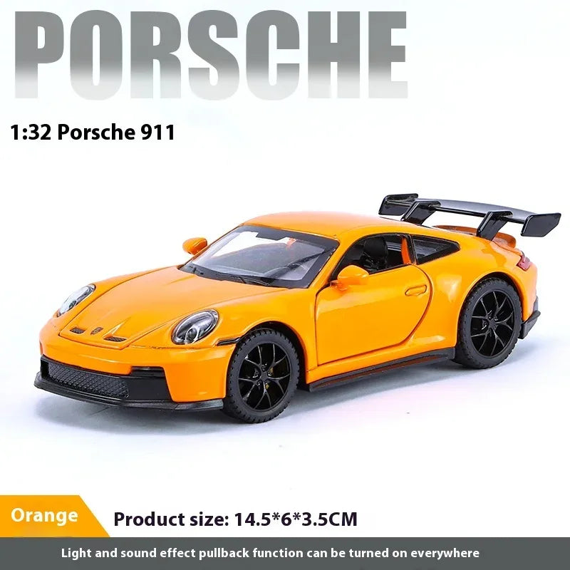 1 32 Porsche 911 GT3 Diecast Alloy Metal Car With Sound And Light - ToylandEU