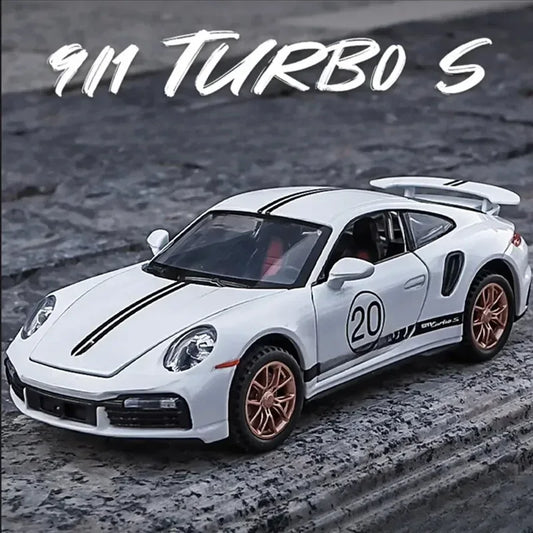 1:32 Porsche 911 Turbo S Diecast Alloy Model Car Metal Ornament, Collectible - ToylandEU