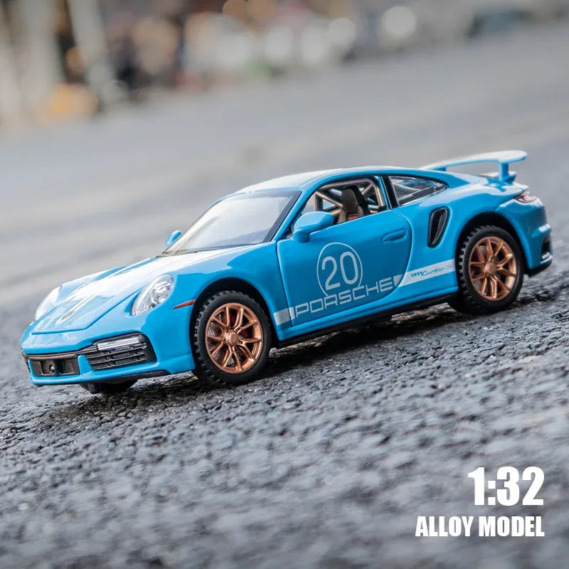 1:32 Porsche 911 Turbo S Diecast Alloy Model Car Metal Ornament, Collectible - ToylandEU