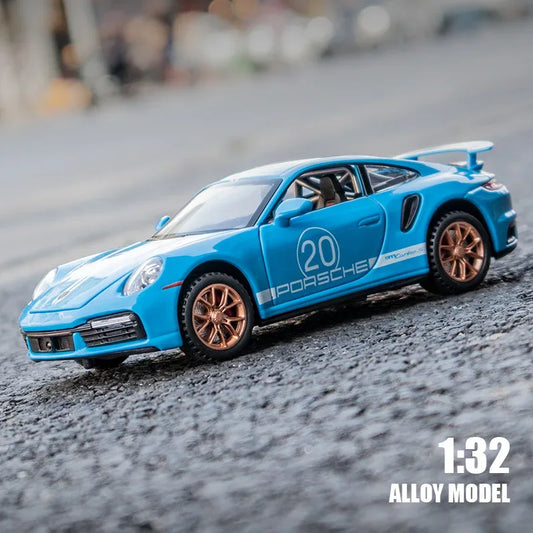 1:32 Porsche 911 Turbo S Diecast Alloy Model Car Metal Ornament, Collectible - ToylandEU