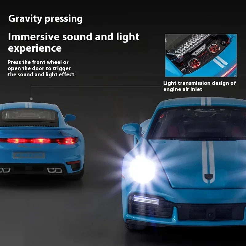 1:32 Porsche 911 Turbo S Diecast Alloy Model Car Metal Ornament, Collectible - ToylandEU