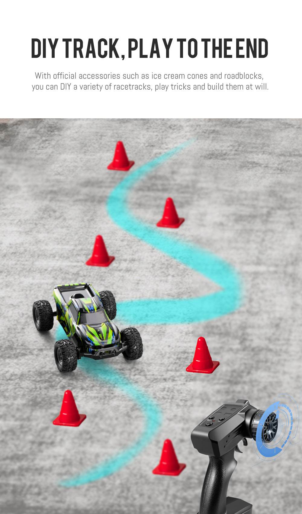 1:32 Proportion Remote Control Car Max 20 Km/h 2.4Ghz High-Speed All-Terrain Electric Toy - ToylandEU