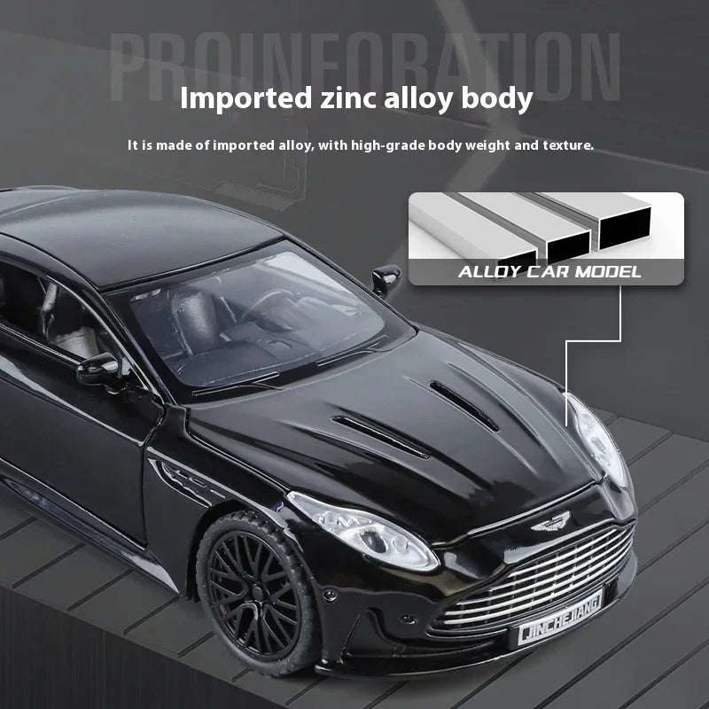 1:32 Scale Aston Martin DB12 GT Diecast Metal Model Car With Sound And Light - ToylandEU