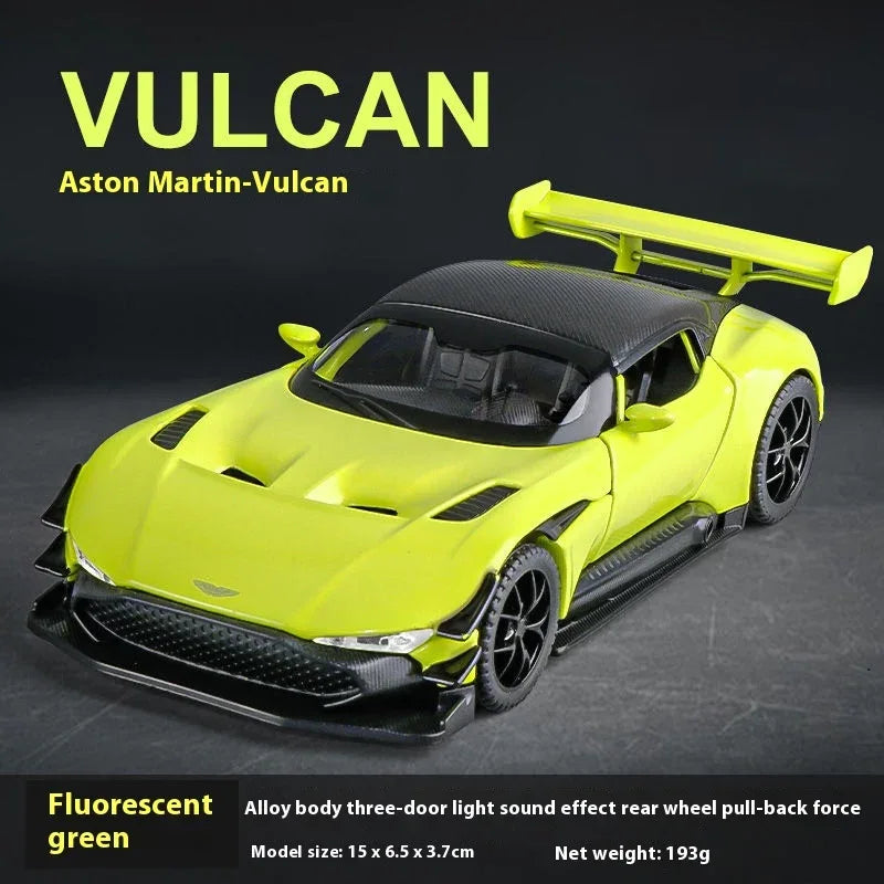 1:32 Scale Aston Martin Vulcan Diecast Metal Model Car With Sound and Light - ToylandEU