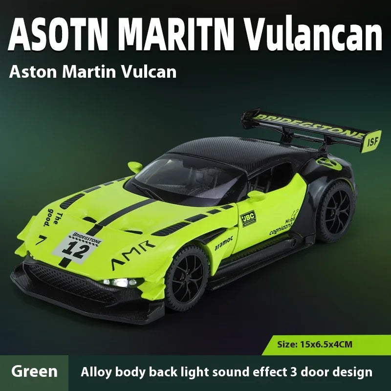 1:32 Scale Aston Martin Vulcan Diecast Metal Model Car With Sound and Light - ToylandEU
