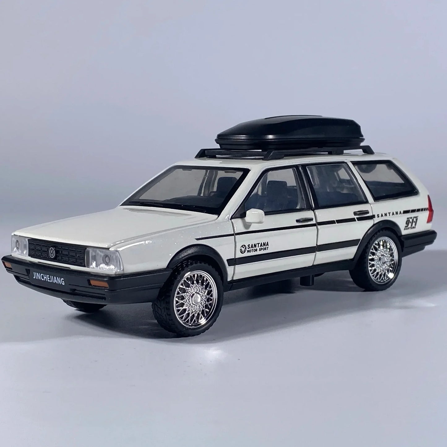 1 32 Scale Diecast Alloy Volkswagen Santana Wagon Sound Light Pull Back - ToylandEU