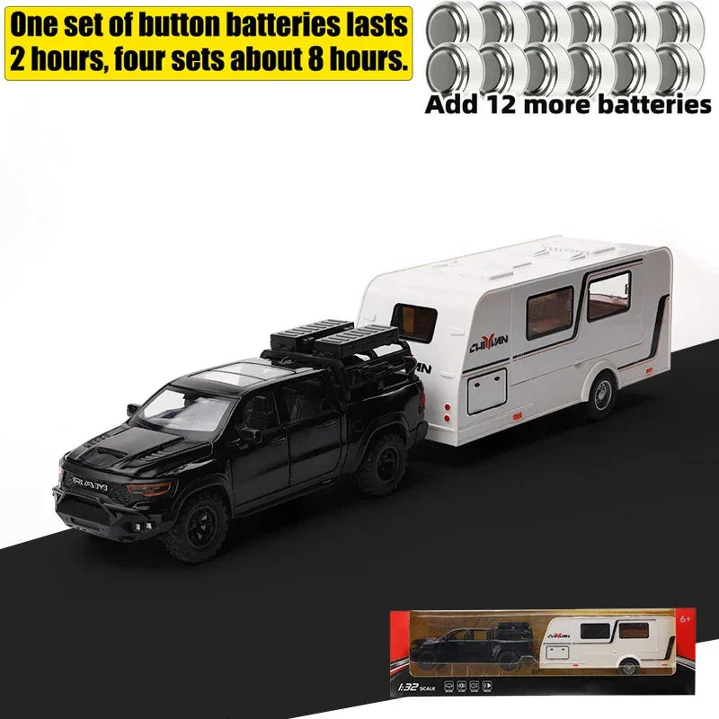1:32 Scale Dodge Mammoth 1000 TRX Alloy Diecast Offroad RV With Sound And Light - ToylandEU