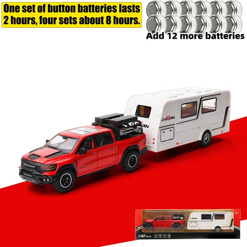 1:32 Scale Dodge Mammoth 1000 TRX Alloy Diecast Offroad RV With Sound And Light - ToylandEU