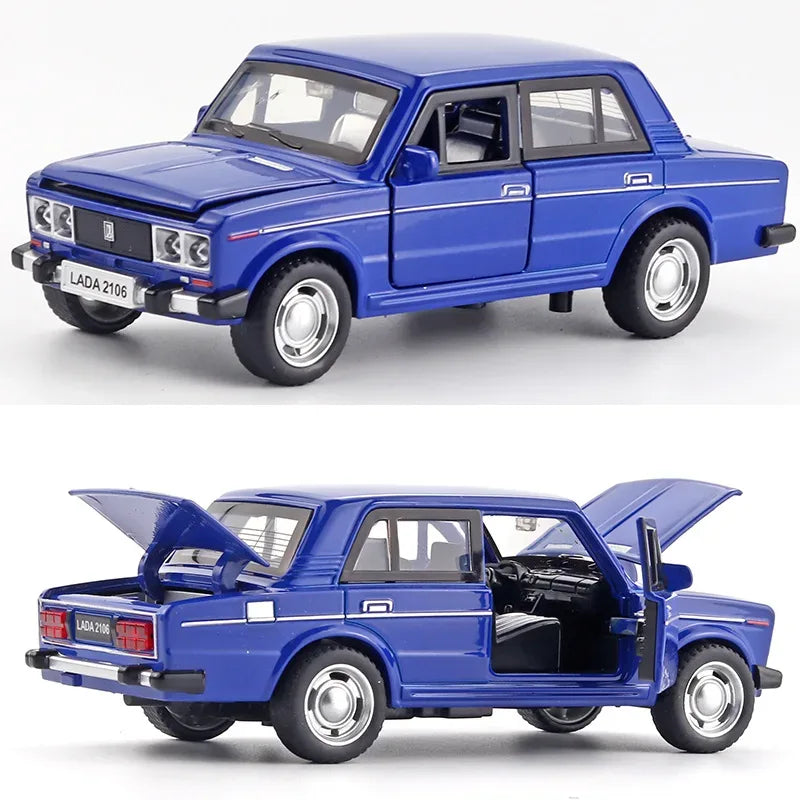 1/32 Scale LADA 2106 Diecast Car With Sound And Light For Collectors - ToylandEU
