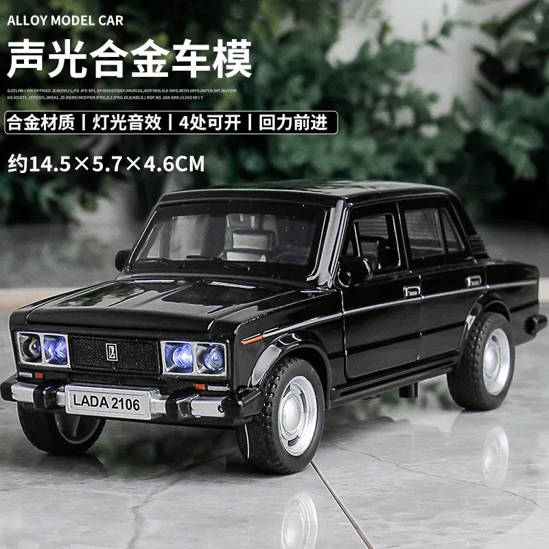 1/32 Scale LADA 2106 Diecast Car With Sound And Light For Collectors - ToylandEU