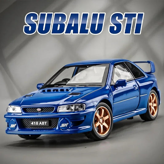 1:32 Scale Subaru Impreza WRX STI Diecast Metal Model Car With Sound and Light - ToylandEU