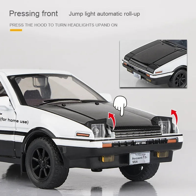 1:32 Toyota AE86 Die Cast Metal Pull Back Car - ToylandEU