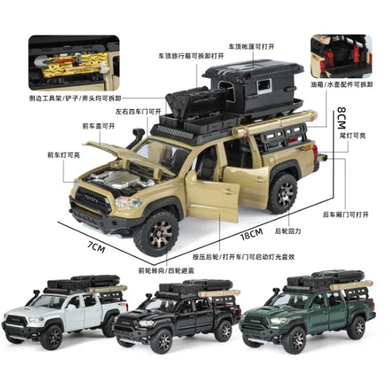 1:32 Toyota Tacoma Alloy Diecast Metal Model With Sound And Light - ToylandEU