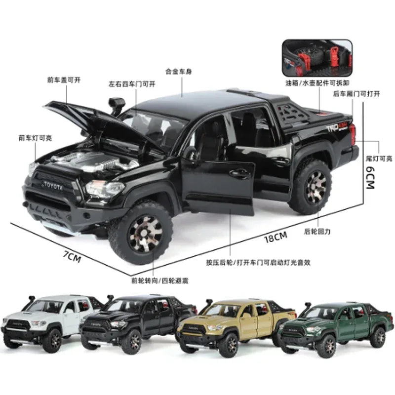 1:32 Toyota Tacoma Alloy Diecast Metal Model With Sound And Light - ToylandEU