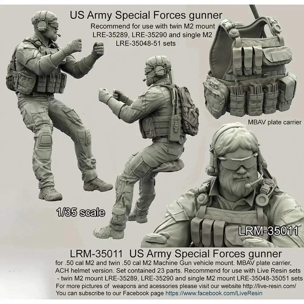 1/35 Resin Figure unpainted model Kit, United States Army Special Forces Gunner (1 person) Unassembled and unpainted GK, 1252T - ToylandEU