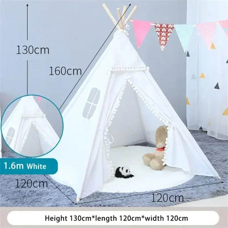 1.35M Kids Play Tent House Portable Tipi Teepee Castle - ToylandEU