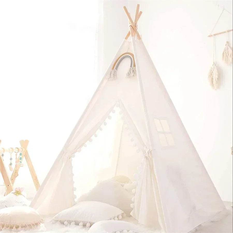 1.35M Kids Play Tent House Portable Tipi Teepee Castle - ToylandEU