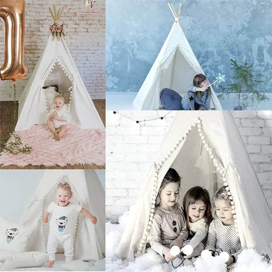 1.35M Kids Play Tent House Portable Tipi Teepee Castle - ToylandEU