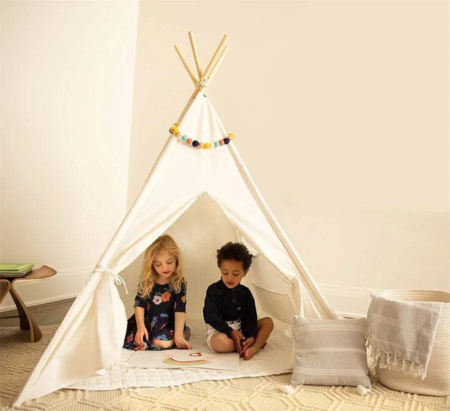 1.35M Kids Play Tent House Portable Tipi Teepee Castle - ToylandEU