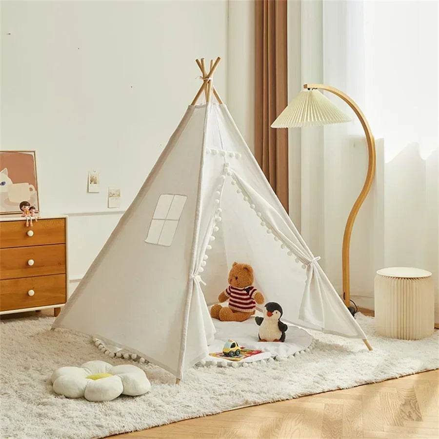 1.35M Kids Play Tent House Portable Tipi Teepee Castle - ToylandEU