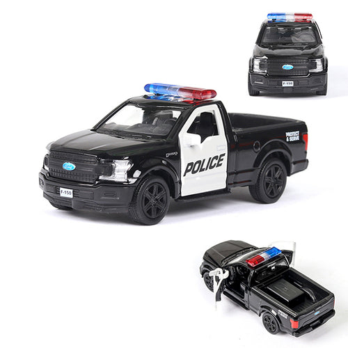 1:36 Diecast Alloy Police Car Model - Challenger 2 Doors Opened With ToylandEU.com Toyland EU