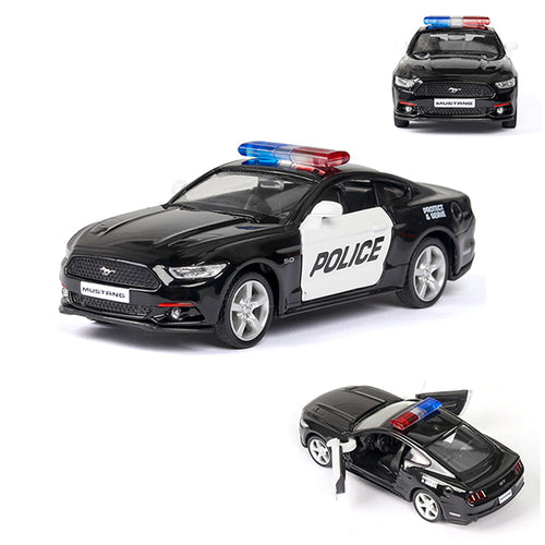 1:36 Diecast Alloy Police Car Model - Challenger 2 Doors Opened With ToylandEU.com Toyland EU