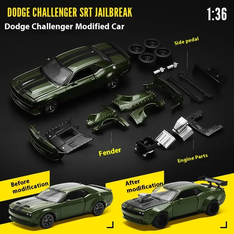 1:36 Dodge Challenger SRT Jailbreak Metal Diecast Model Car - ToylandEU