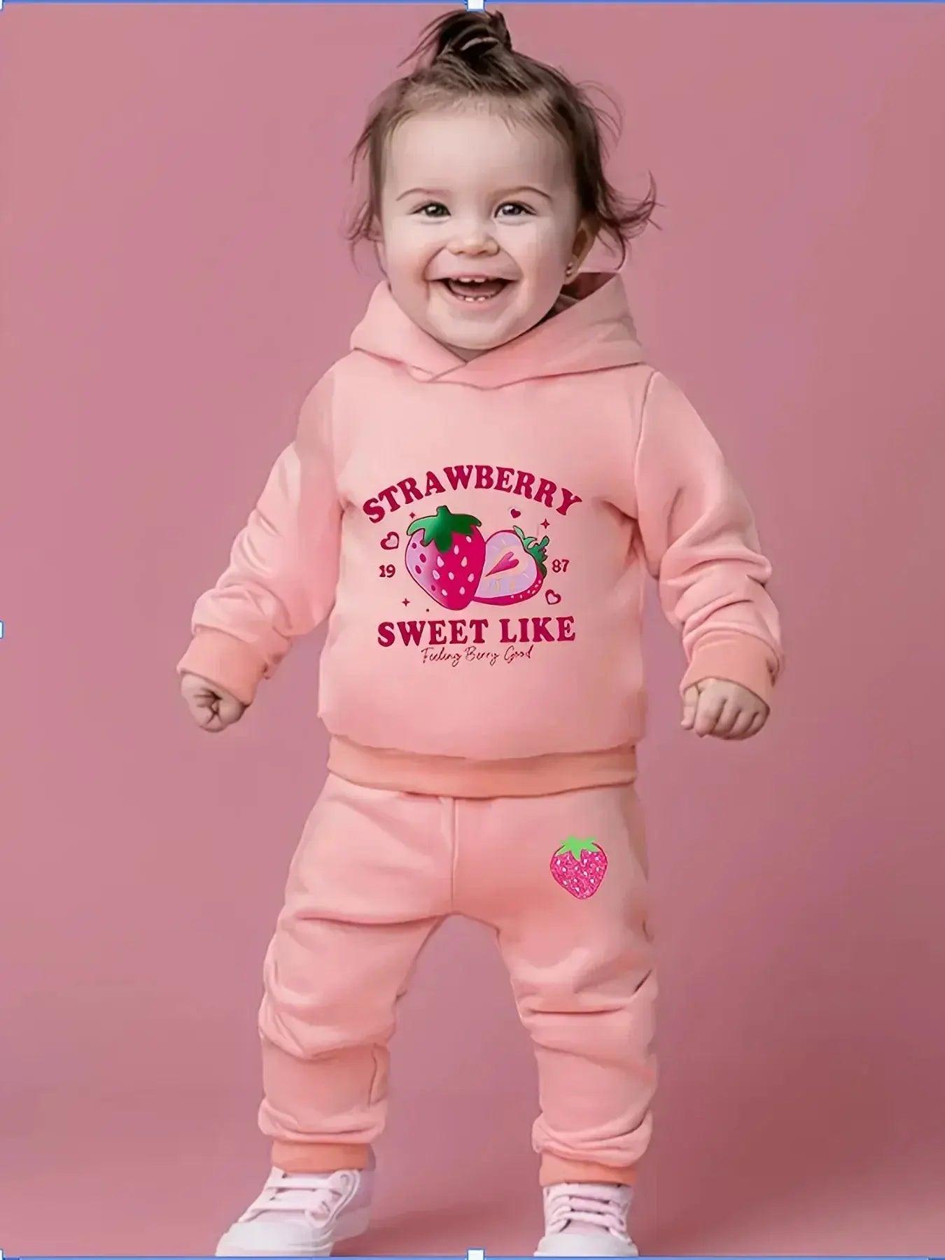  1-3Y Polyester Fleece Pullover Hoodie And Pants Set -  ToylandEU™