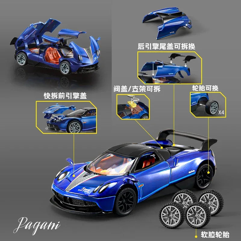 1:43 Diecast Alloy Model Car Pagani Huayra Dinastia Toyota AE86 - ToylandEU