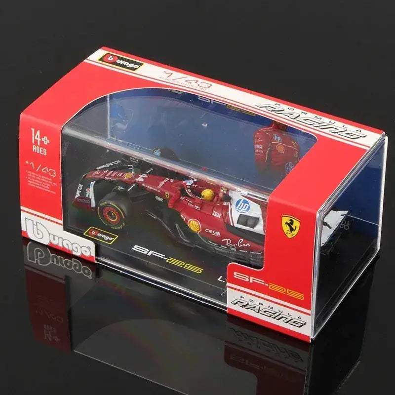 1 43 Diecast F1 Car With Helmet Alloy Model Collectible - ToylandEU