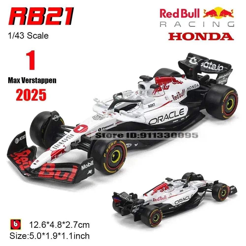 1:43 Diecast F1 Red Bull RB21 Official Model Car Collectible - ToylandEU