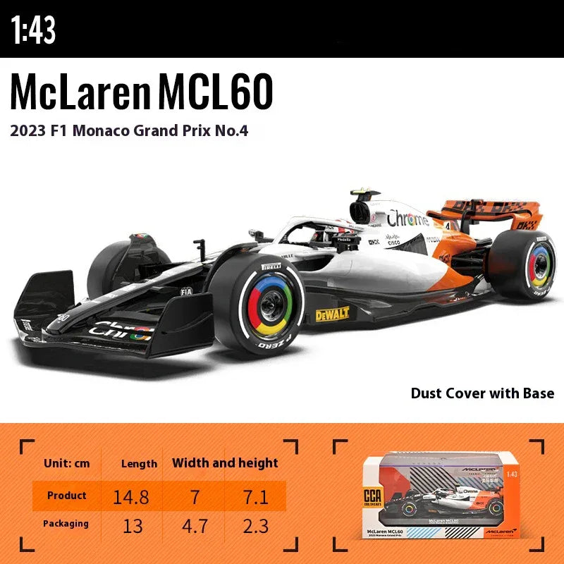 1:43 Diecast McLaren F1 MCL60 Car Model Lando Norris Oscar Piastri - ToylandEU