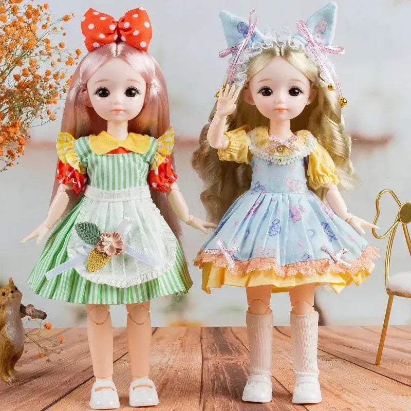 1/6 BJD Doll With Anime Eyes Fashion Dress Up Outfit - ToylandEU