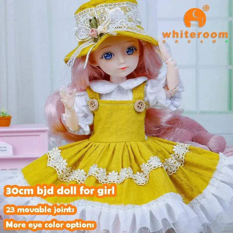 1/6 BJD Doll With Anime Eyes Fashion Dress Up Outfit - ToylandEU