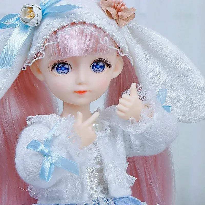 1/6 BJD Doll With Anime Eyes Fashion Dress Up Outfit - ToylandEU