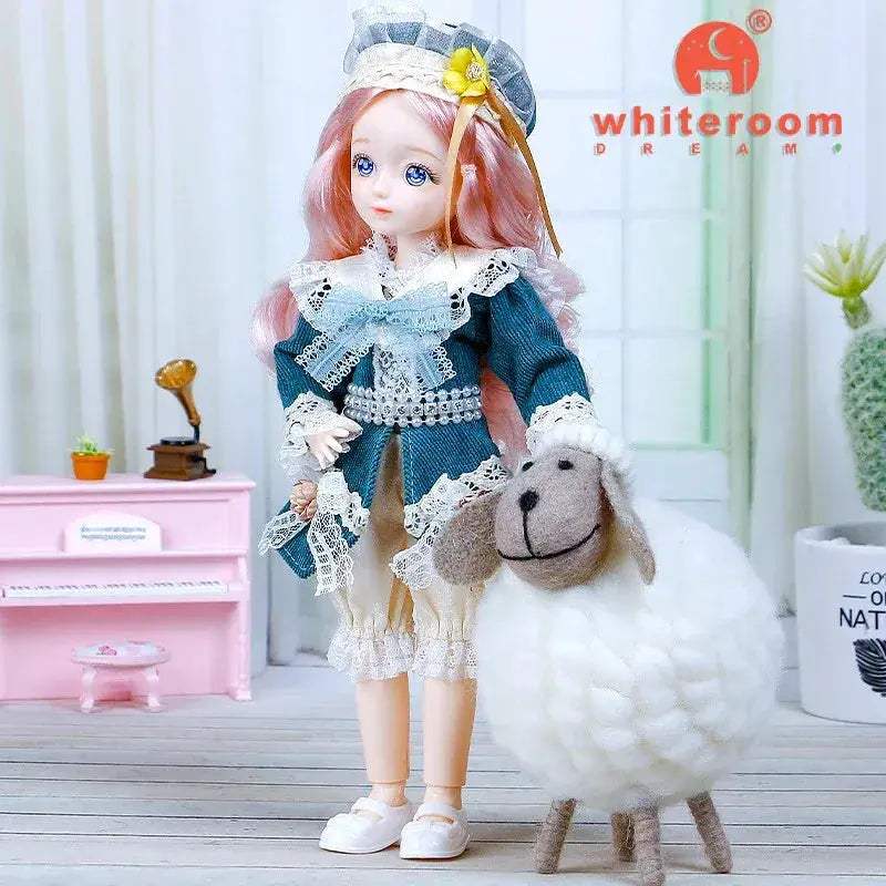 1/6 BJD Doll With Anime Eyes Fashion Dress Up Outfit - ToylandEU