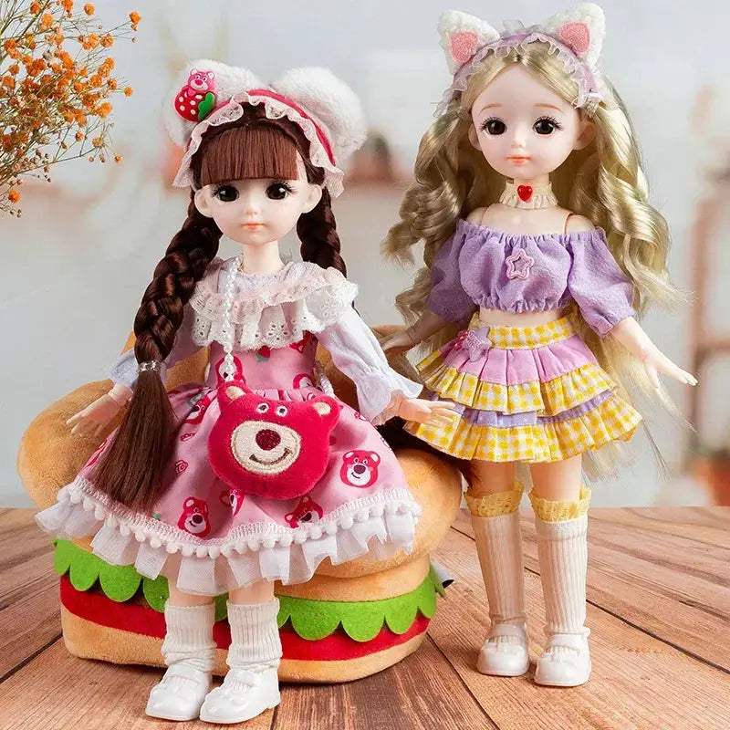 1/6 BJD Doll With Anime Eyes Fashion Dress Up Outfit - ToylandEU