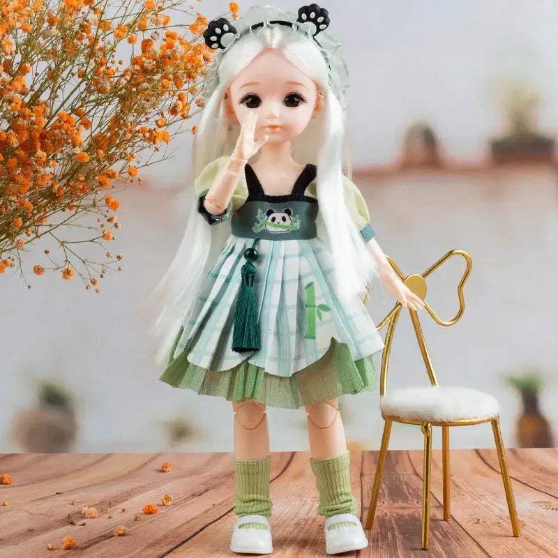 1/6 BJD Doll With Anime Eyes Fashion Dress Up Outfit - ToylandEU
