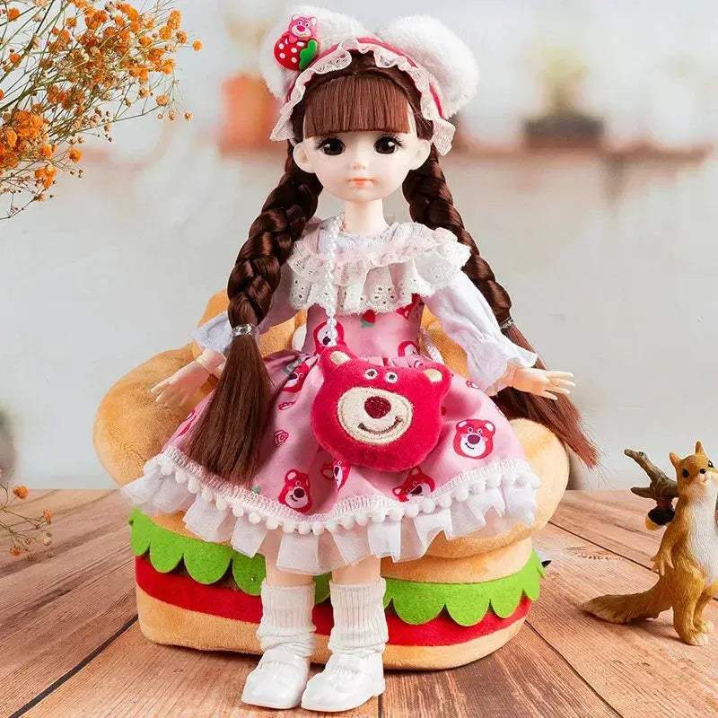 1/6 BJD Doll With Anime Eyes Fashion Dress Up Outfit - ToylandEU