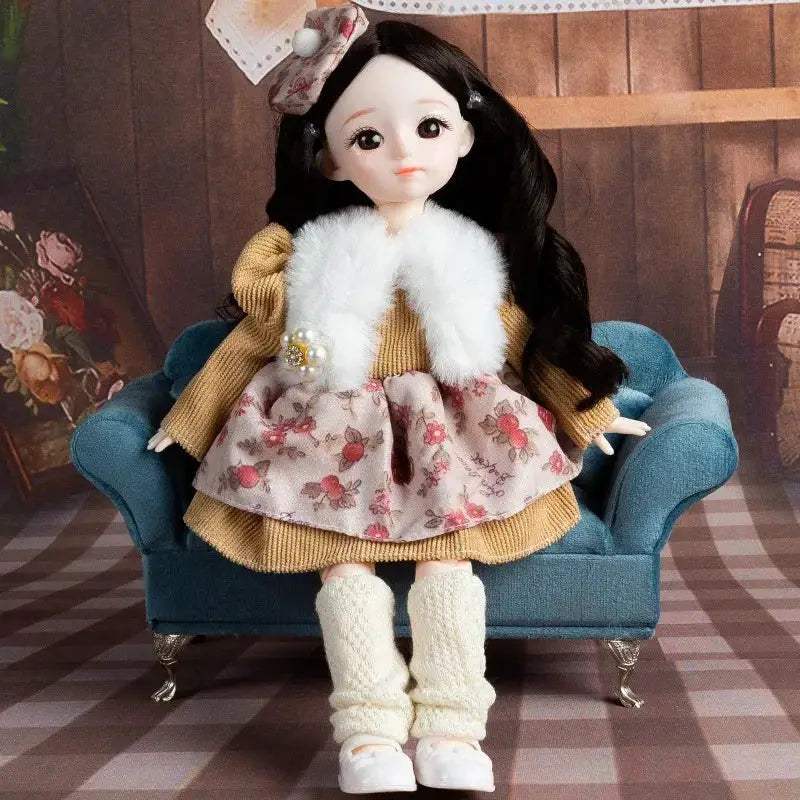 1/6 BJD Doll With Anime Eyes Fashion Dress Up Outfit - ToylandEU