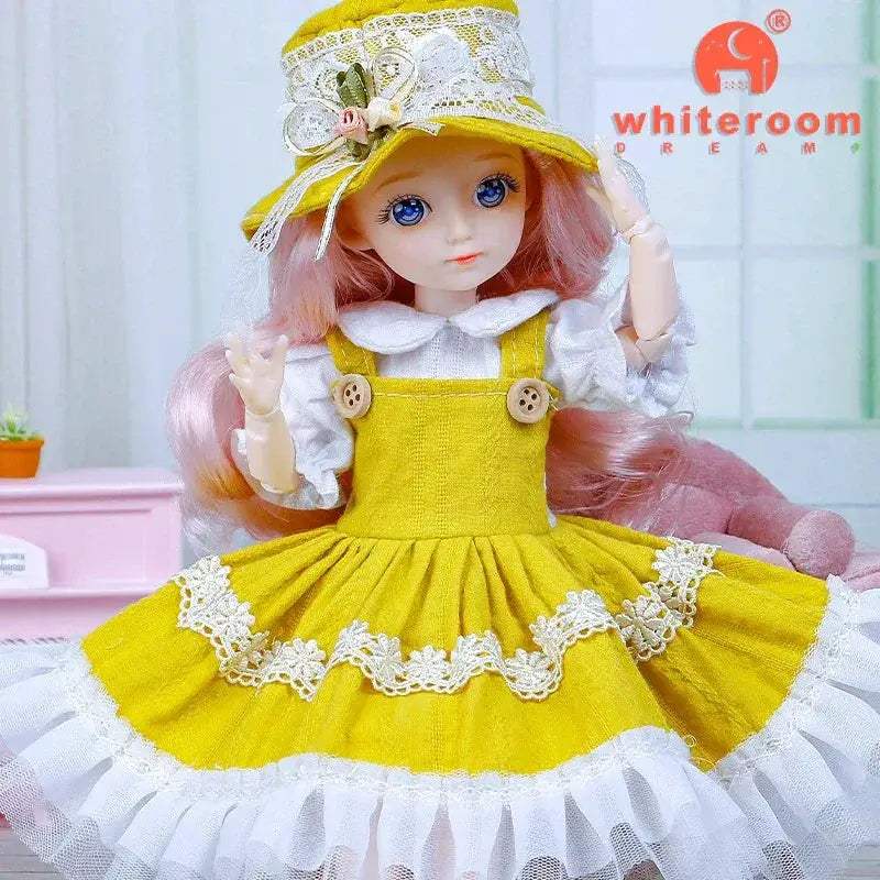 1/6 BJD Doll With Anime Eyes Fashion Dress Up Outfit - ToylandEU