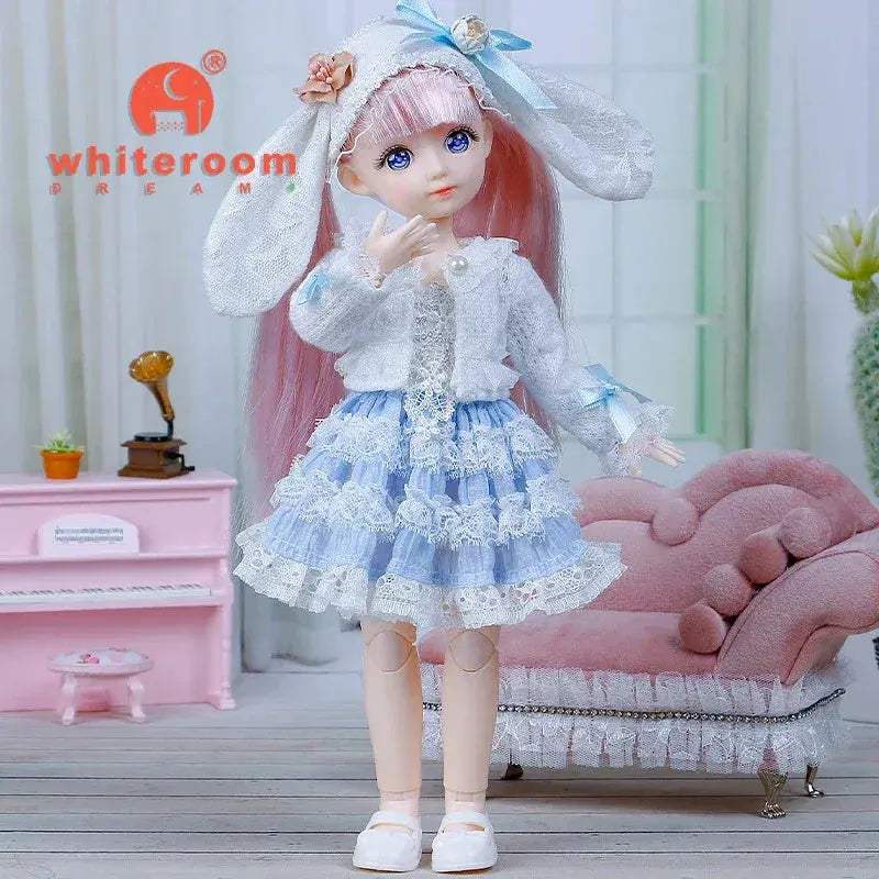 1/6 BJD Doll With Anime Eyes Fashion Dress Up Outfit - ToylandEU