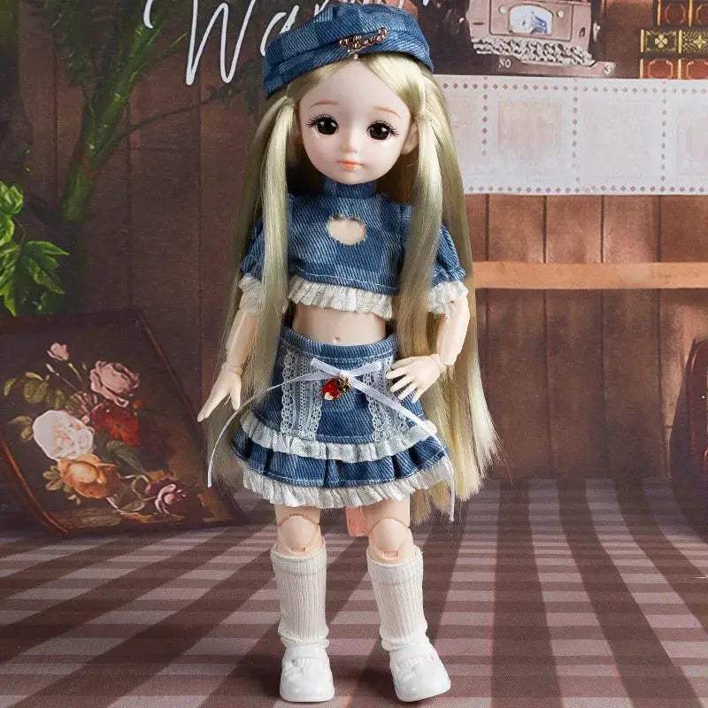 1/6 BJD Doll With Anime Eyes Fashion Dress Up Outfit - ToylandEU